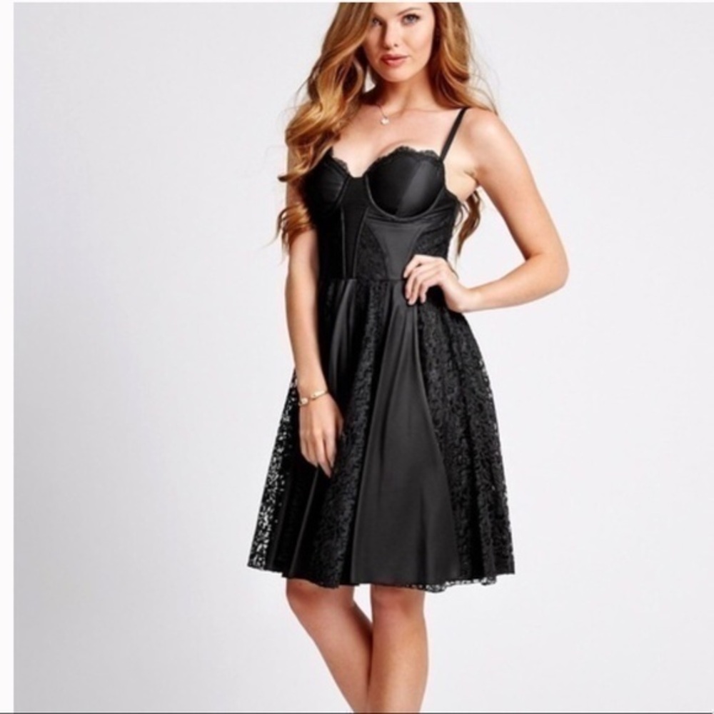 Guess Marciano Black Dancer Corset Dress